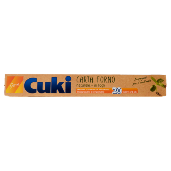 Cuki Cuoce Carta Forno naturale - in fogli 20 fogli 33x38 cm