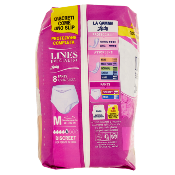Lines Specialist Lady Pants Discreet Tg.M 8 pz