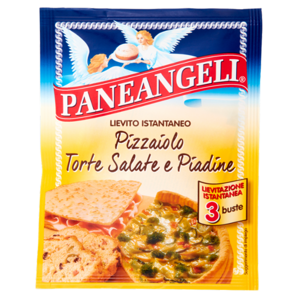 PANEANGELI Lievito Istantaneo Pizzaiolo Torte Salate e Piadine 3 x 15 g