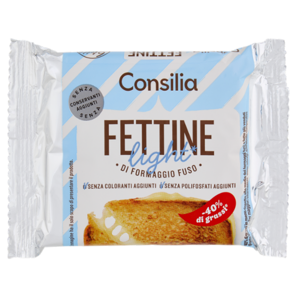 Consilia Fettine di Formaggio Fuso Light 6 Fette 150 g