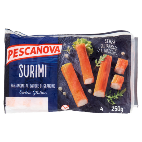 Pescanova Surimi Bastoncini al Sapore di Granchio Senza Glutine surgelati 250 g