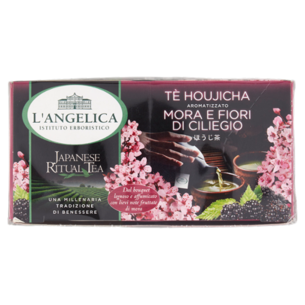 L'Angelica Japanese Ritual Tea Tè Houjicha Aromatizzato Mora e Fiori di Ciliegio 15 Filtri 22,5g