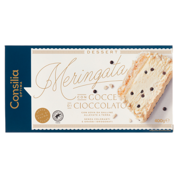 Consilia Optima Torta Meringata Congelata con Gocce di Cioccolato 400 g