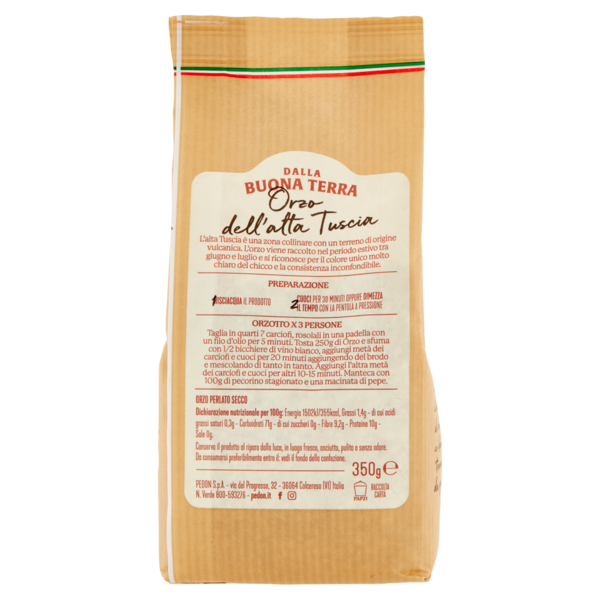 Dalla Buona Terra pedon L'Italia Tipica Orzo dell'alta Tuscia 350 g