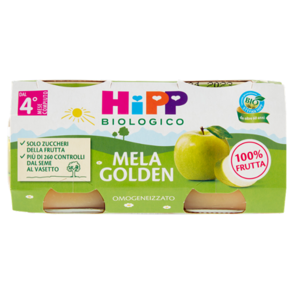 HiPP Biologico Mela Golden Omogeneizzato 2 x 80 g
