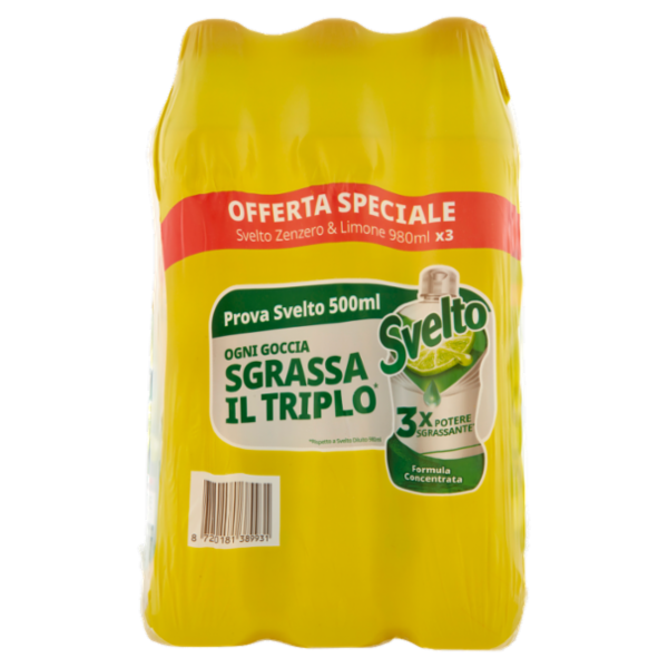 Svelto Zenzero & Limone 3 x 980 ml
