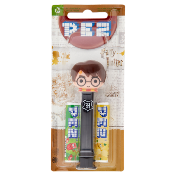 Pez Dispenser Caramelle Harry Potter + Caramelle all'aroma di frutta 2 x 8,5 g