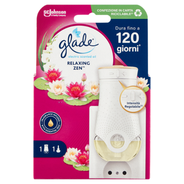 Glade liquido elettrico Profumatore per Ambienti con Olii Essenziali, Fragranza Relaxing Zen 20ml