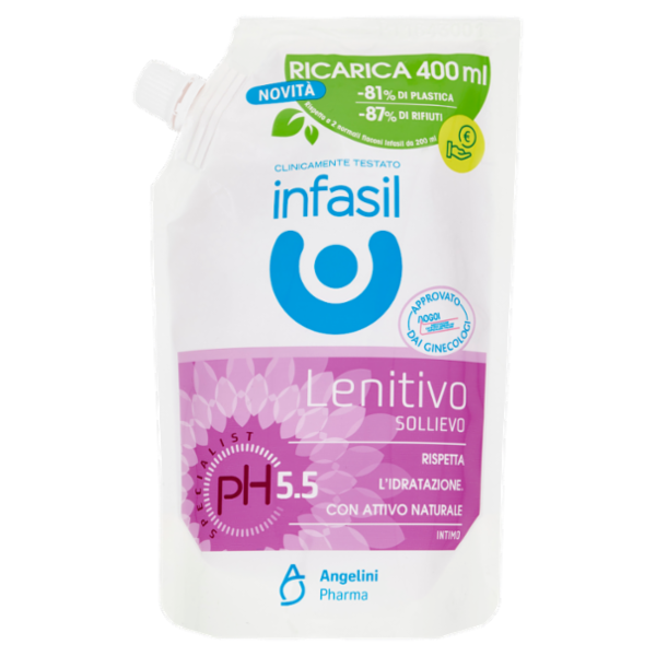 infasil pH Specialist 5.5 Intimo Lenitivo Sollievo Ricarica 400 ml