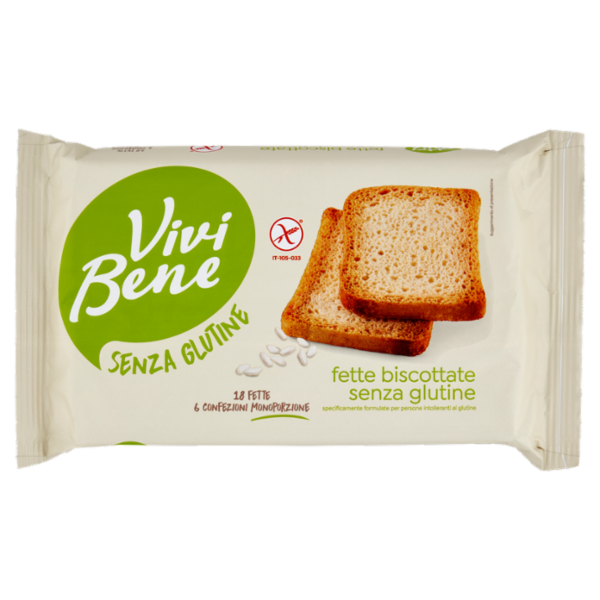 Vivi Bene Senza Glutine Fette Biscottate Senza Glutine 225 g