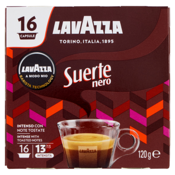 Lavazza A Modo Mio Suerte nero 16 Capsule 120 g
