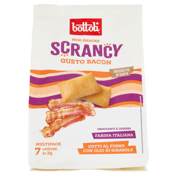bottoli Mini Snacks Scrancy Gusto Bacon 7 x 30 g