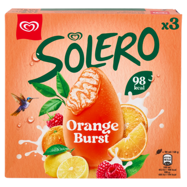 Solero Orange Burst 3 x 68 g