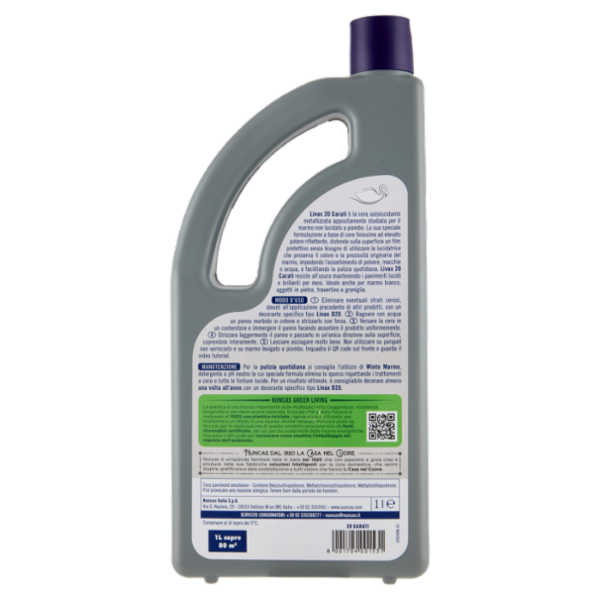 nuncas Livax 20 Carati Cera per marmi non lucidati a piombo e pietre naturali 1 l