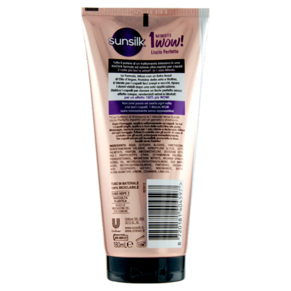 sunsilk Liscio Perfetto 1 Minute Wow! Trattamento Intensivo per Capelli Lisci 180 mL