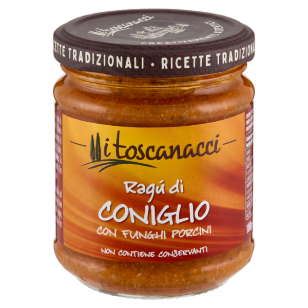 i toscanacci Ragù di Coniglio con Funghi Porcini 180 g