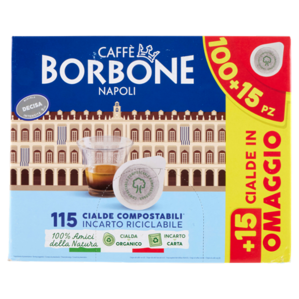 Caffè Borbone Miscela Decisa Cialde Compostabili* 115 x 7,2 g