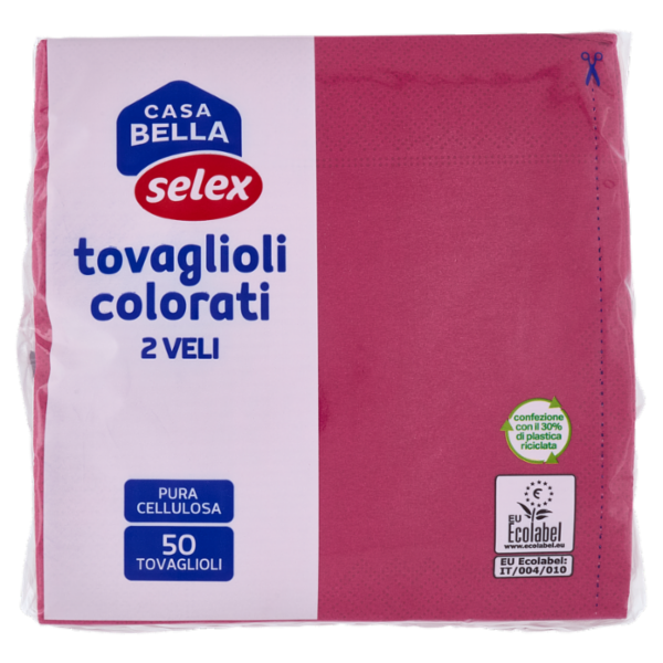 Selex Casa Bella Tovaglioli 2 Veli 33x33 cm Bordeaux 50 pezzi