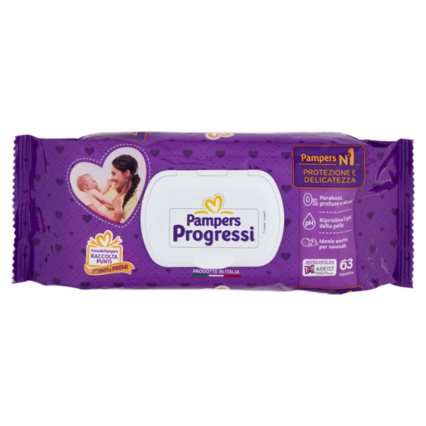 Pampers Progressi Salviette 63 pz