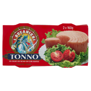 I Bucanieri Tonno In Olio Di Semi Di Girasole 2 x 160 g