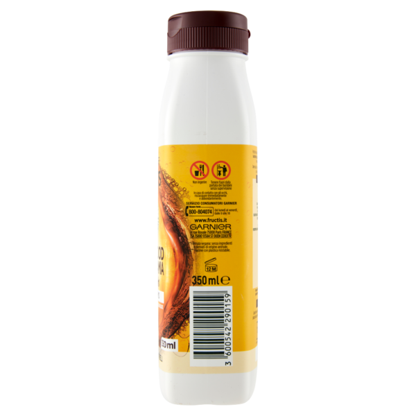 Garnier Fructis Hair Food, Balsamo lisciante macadamia per capelli da lisciare, 350 ml