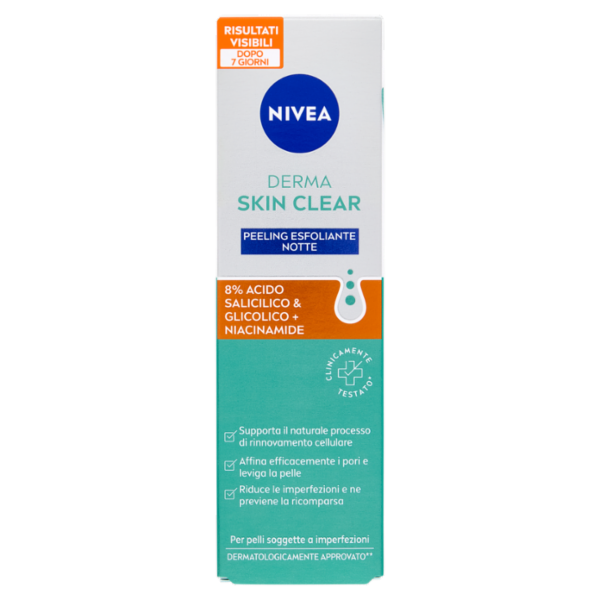 Nivea Derma Skin Clear Peeling Esfoliante Notte 40 ml