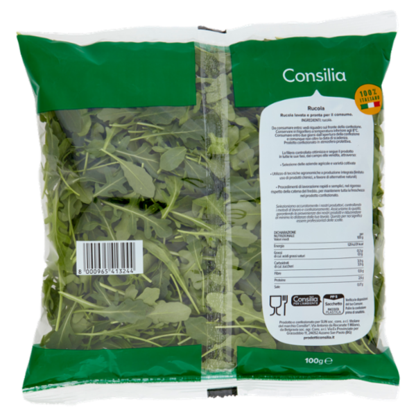 Consilia Rucola Lavata e Pronta per il Consumo 100 g