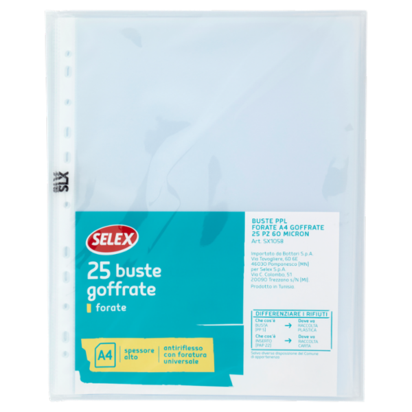 Selex Buste in PPL Forate Goffrate Formato A4