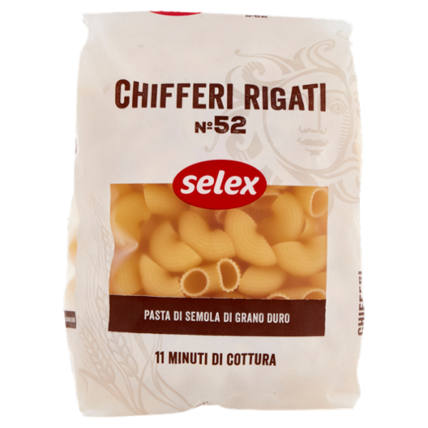 Selex Pasta di Semola Trafilata al Bronzo Chifferi Rigati 500 g