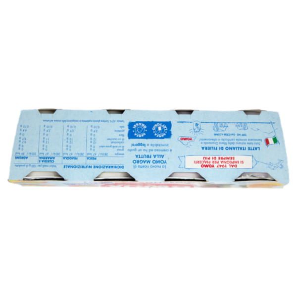 Yomo Zero Grassi Pesca, Fragola, Ciliegia e Amarena, Agrumi di Sicilia 8 x 125 g