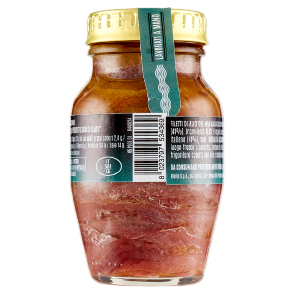 Assaggi e paesaggi Filetti Alici Mar Adriatico in Olio Extravergine Oliva 100% italiano (41%) 150g