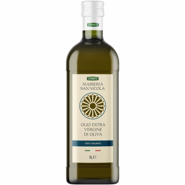 Levante Masseria San Nicola Olio Extra Vergine Di Oliva 100% Italiano Estratto A Freddo 1 L