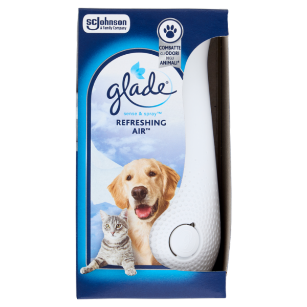 Glade® Sense & Spray Profumatore per Ambienti, Refreshing Air™, Contro gli odori degli animali, 18ml