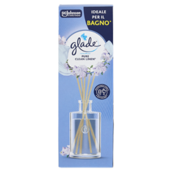 Glade Diffusore a Bastoncini Bagno, Fragranza Pure Clean Linen 50 Ml