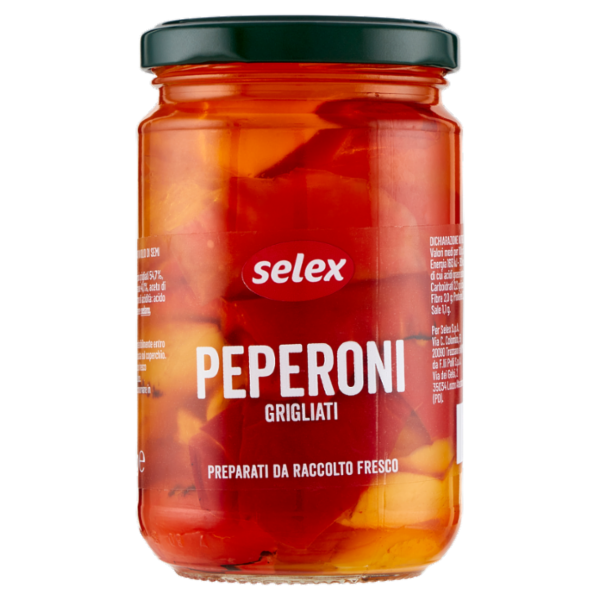Selex Peperoni Grigliati in Olio di Semi di Girasole 280 g