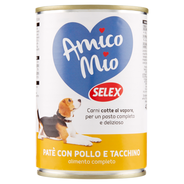 Selex Amico Mio Cane Paté con Pollo e Tacchino 400 g