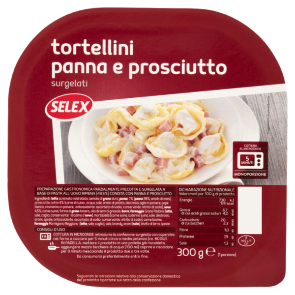 Selex Tortellini Panna e Prosciutto Surgelati 300 g