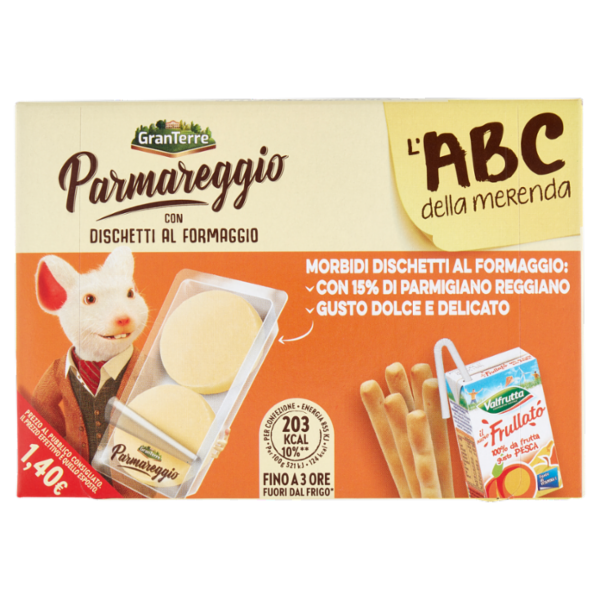 Parmareggio l'ABC della merenda con Dischetti al Formaggio