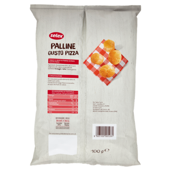 Selex Palline di Mais Gusto Pizza 100 g