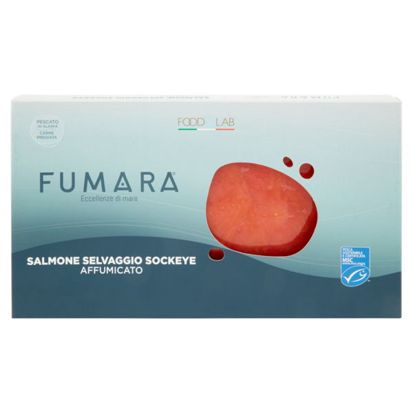 Fumara Salmone Selvaggio Sockeye Affumicato Fetta classica 250 g