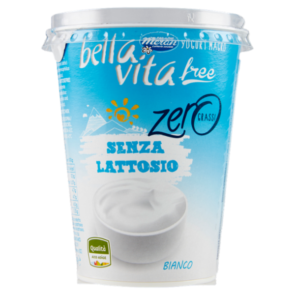 bella vita free Yogurt Magro Senza Lattosio Zero Grassi Bianco 400 g