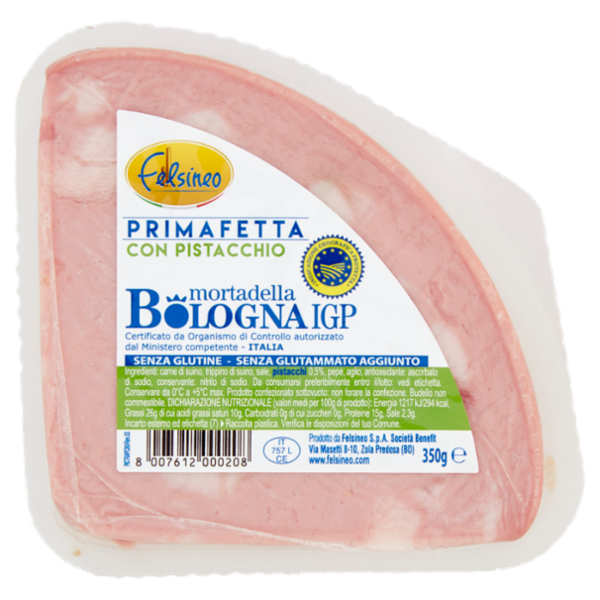Felsineo Prima Fetta con Pistacchio mortadella Bologna IGP 350 g
