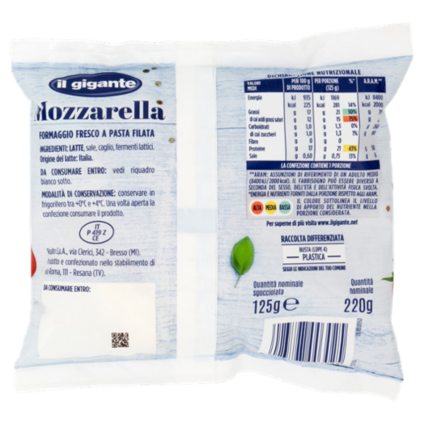 IL GIGANTE Mozzarella 125 g