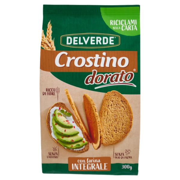 Delverde Crostino dorato con farina Integrale 300 g