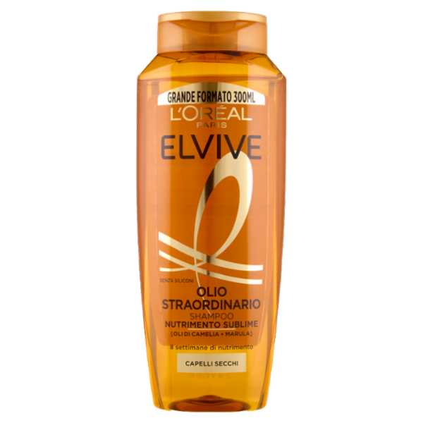 Elvive Olio Straordinario Shampoo Nutrimento Sublime, per Capelli Secchi 300 ml