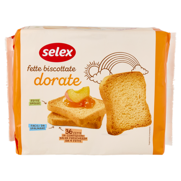 Selex Fette Biscottate Classiche in Confezioni Salvafreschezza 9x4 fette 320 g