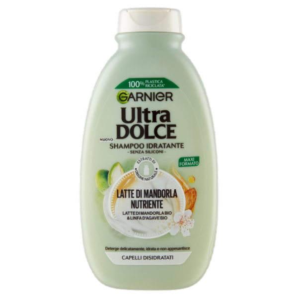 Garnier Ultra Dolce lo Shampoo Idratante Latte di Mandorla Nutriente 300 ml