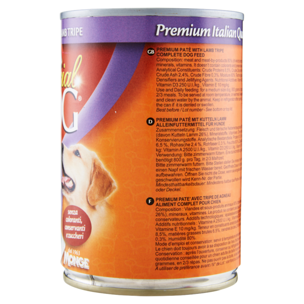 Special Dog Patè con Trippa di Agnello 400 g