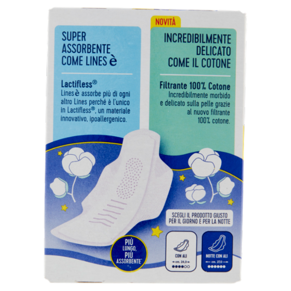 Lines è Cotone notte con ali 9 pz