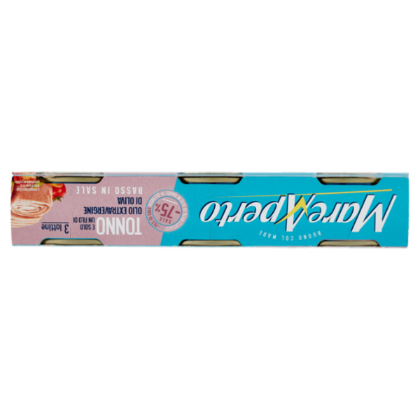 Mare Aperto Tonno Basso in Sale Olio Extravergine di Oliva 3 X 65 g